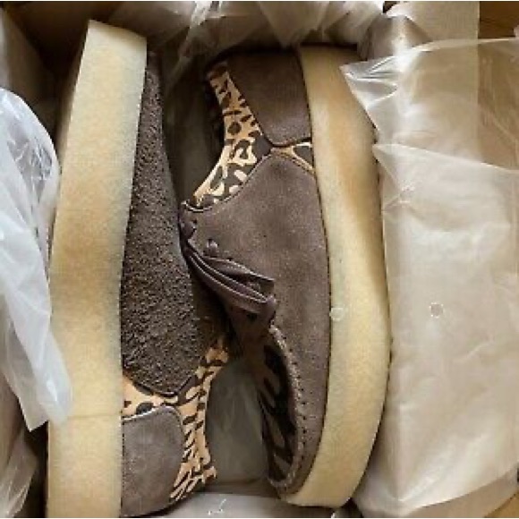 Salahe Bembury x Clarks Wallabee Mud Moss Lugger Cupsole Leopard New - Picture 3 of 3